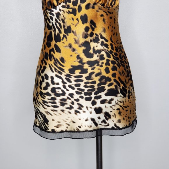 Papillon Blanc Mob Wife Multi-Color Animal Print V-Neck Sleeveless Top Size S - Picture 3 of 12